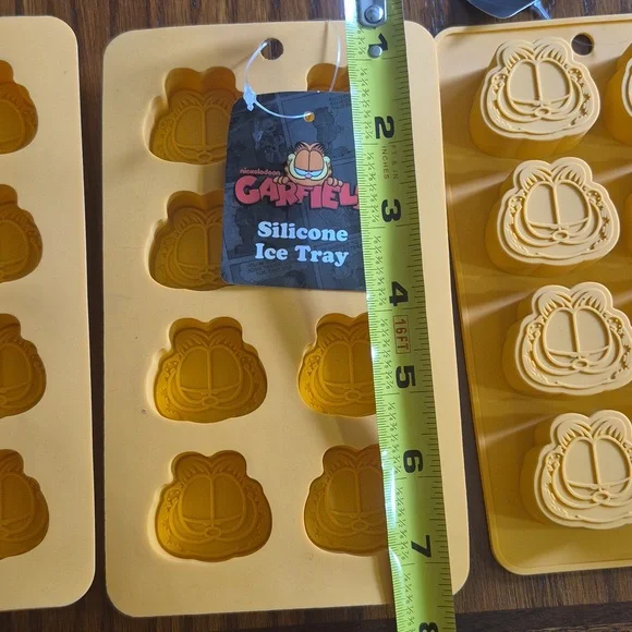 Garfield Silicone Ice Tray Candy Mold Soap Mold Chocolate Molds Set Of 3 New - Picture 4 of 4